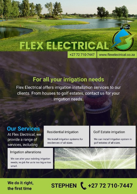 Irrigation Systems for your home or estate